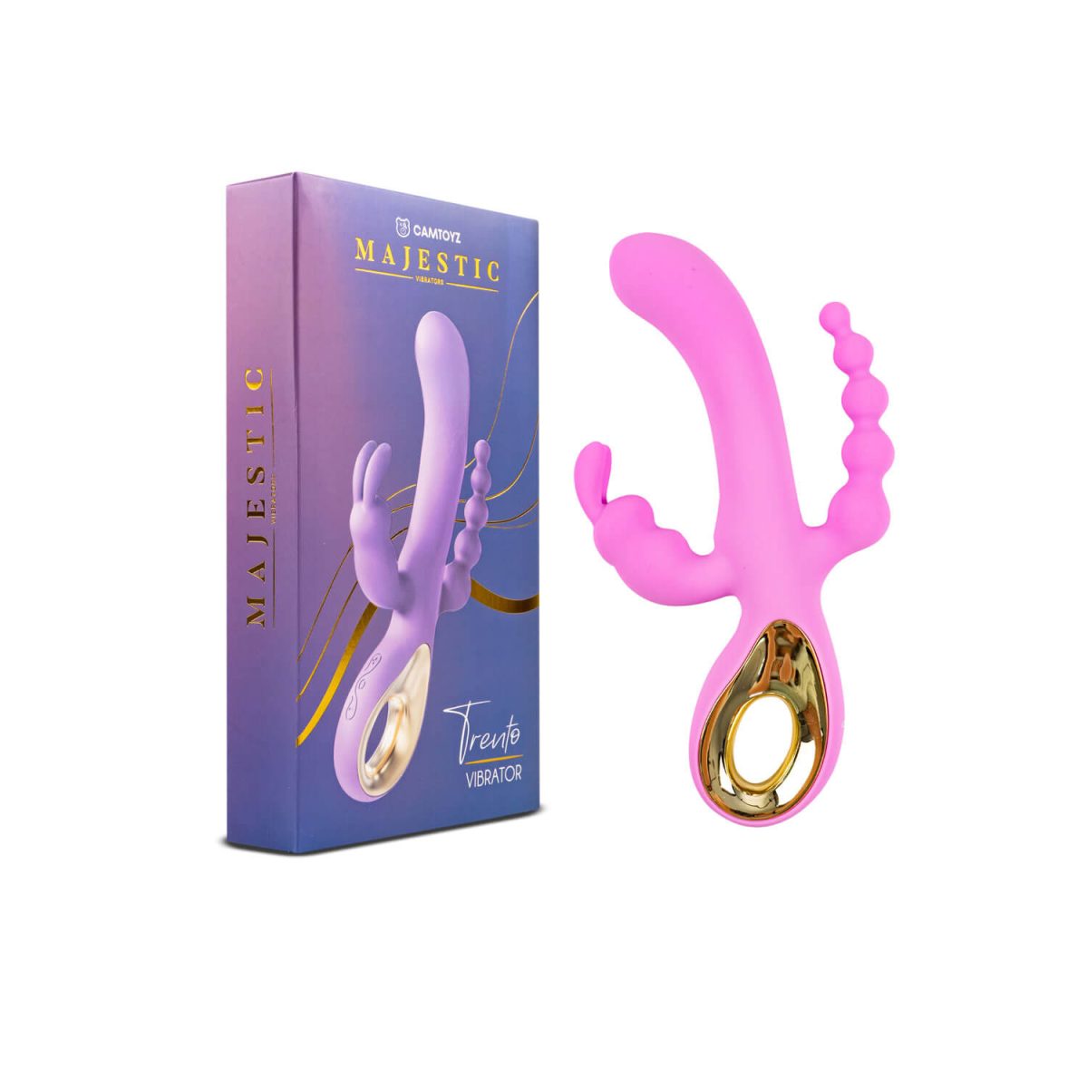 VIBRADOR TRIPLE ESTIMULACION TRENTO MAJESTIC