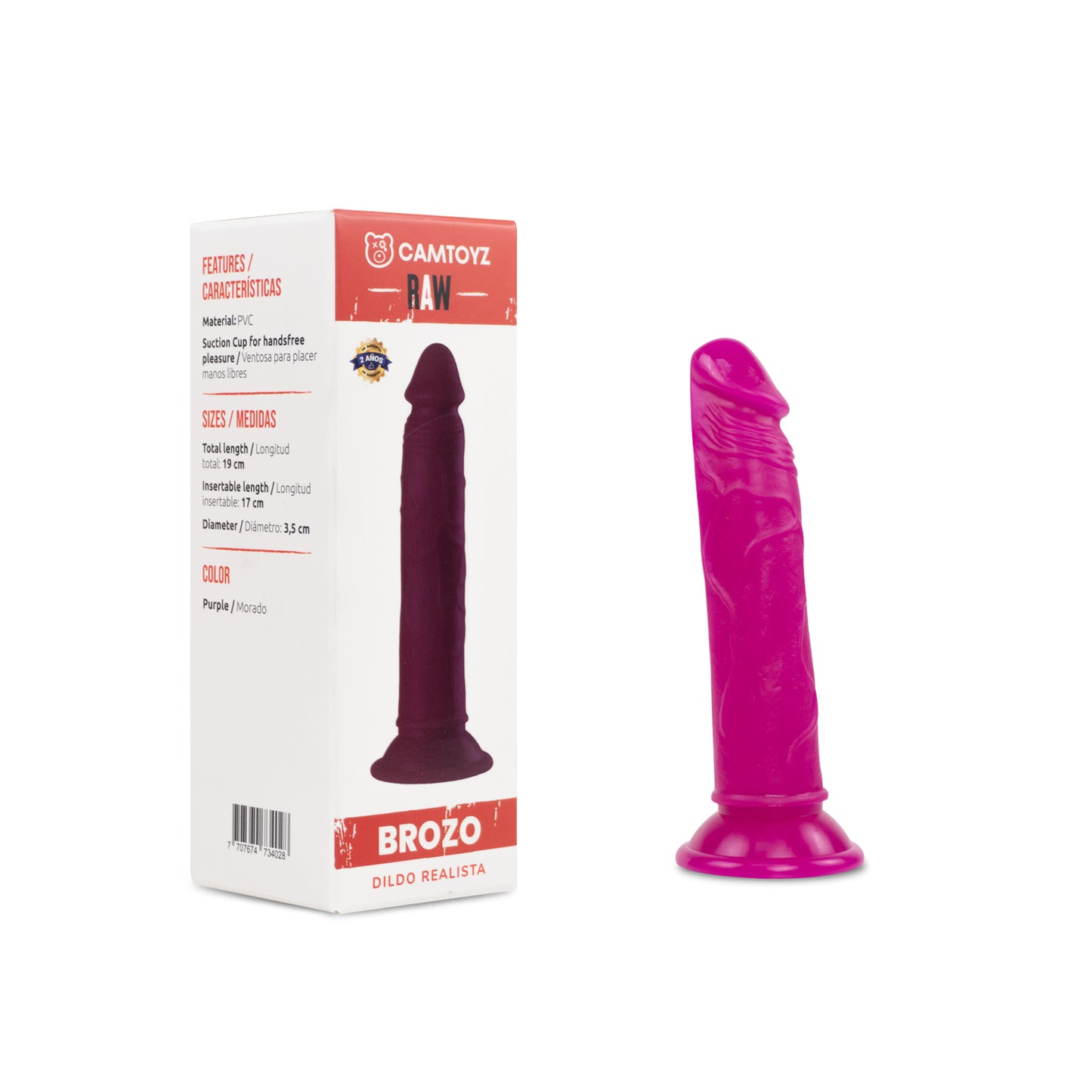 RAW DILDO REALISTA BROZO 19 CM