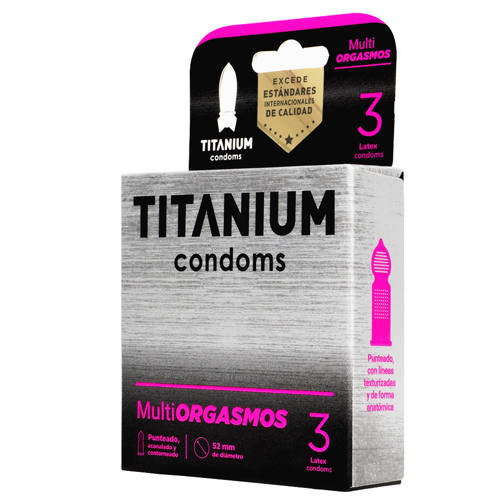 CONDONES TITANIUM MULTIORGASMOS X 3