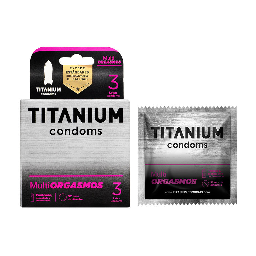 CONDONES TITANIUM MULTIORGASMOS X 3