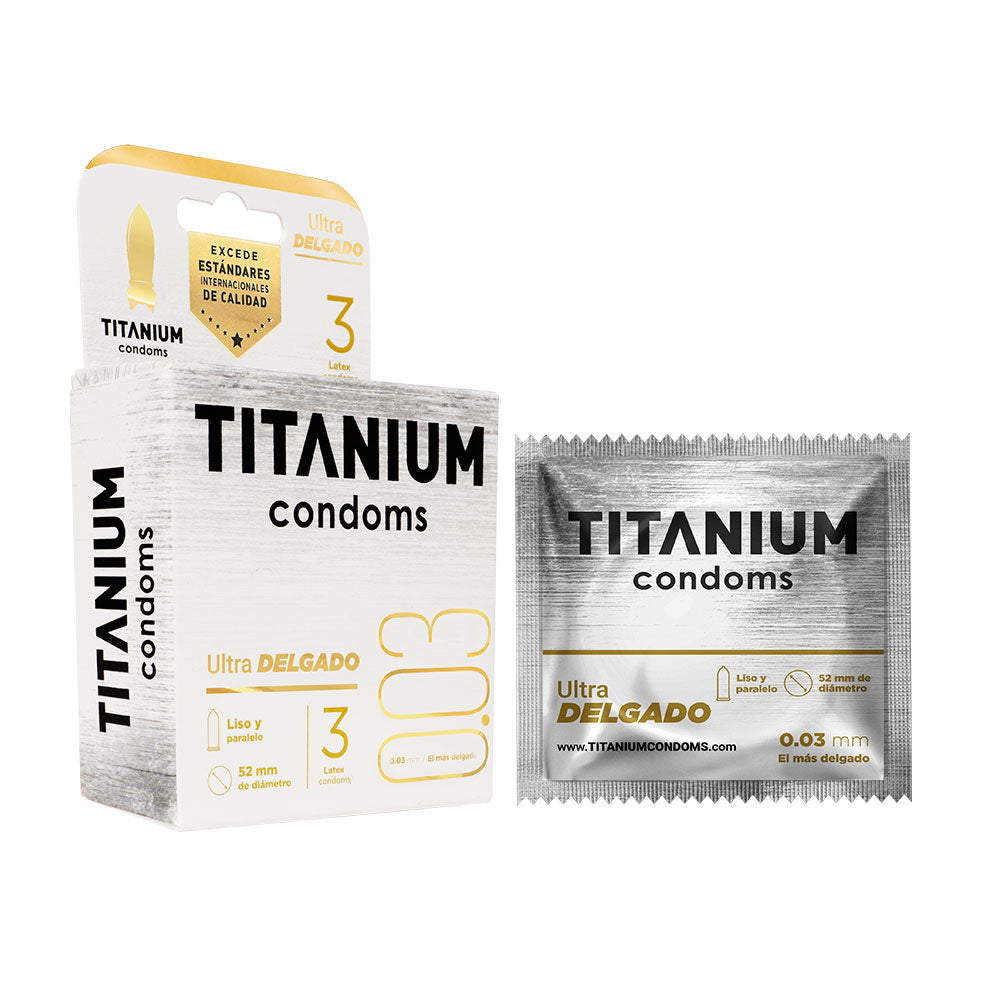 CONDONES TITANIUM ULTRA DELGADO