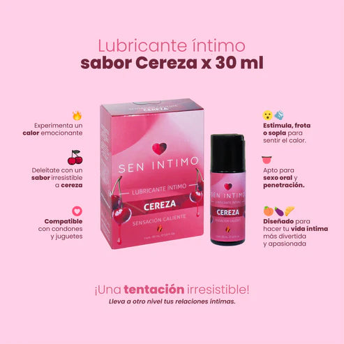 LUBRICANTE SEN INTIMO CALIENTE CEREZA 30ML
