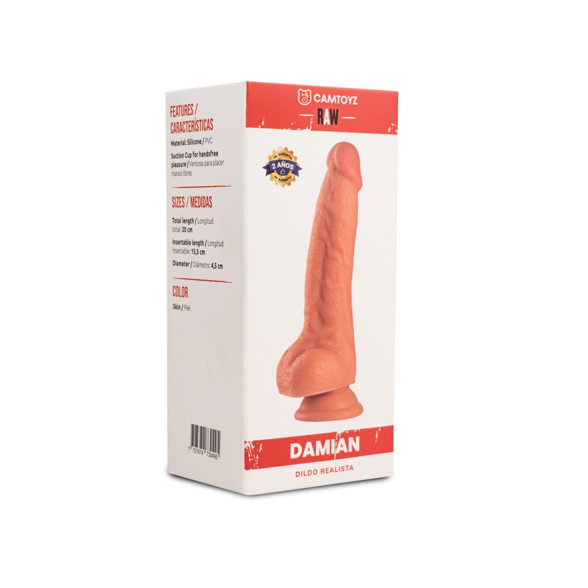 RAW DILDO REALISTA DAMIAN 20 CM