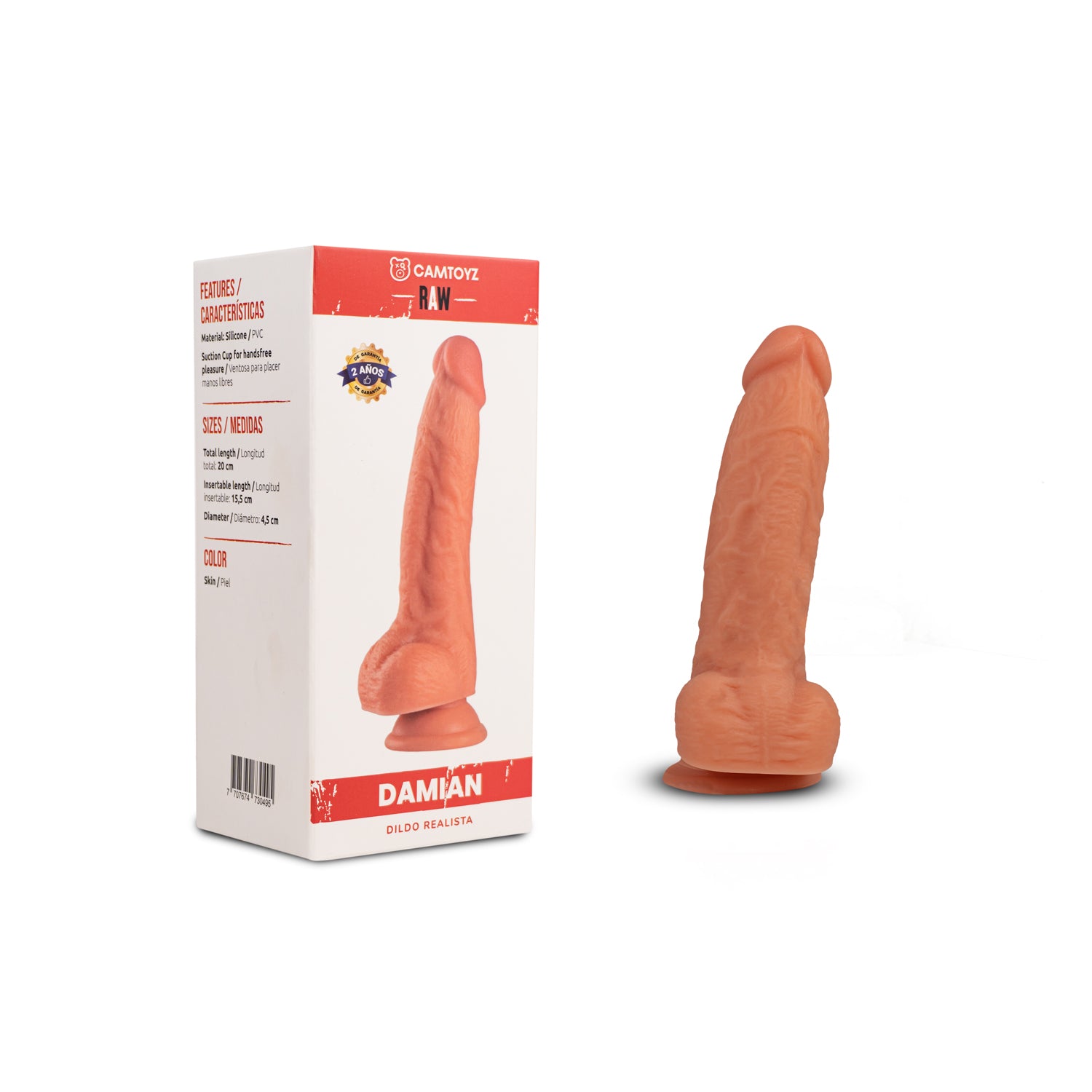 RAW DILDO REALISTA DAMIAN 20 CM