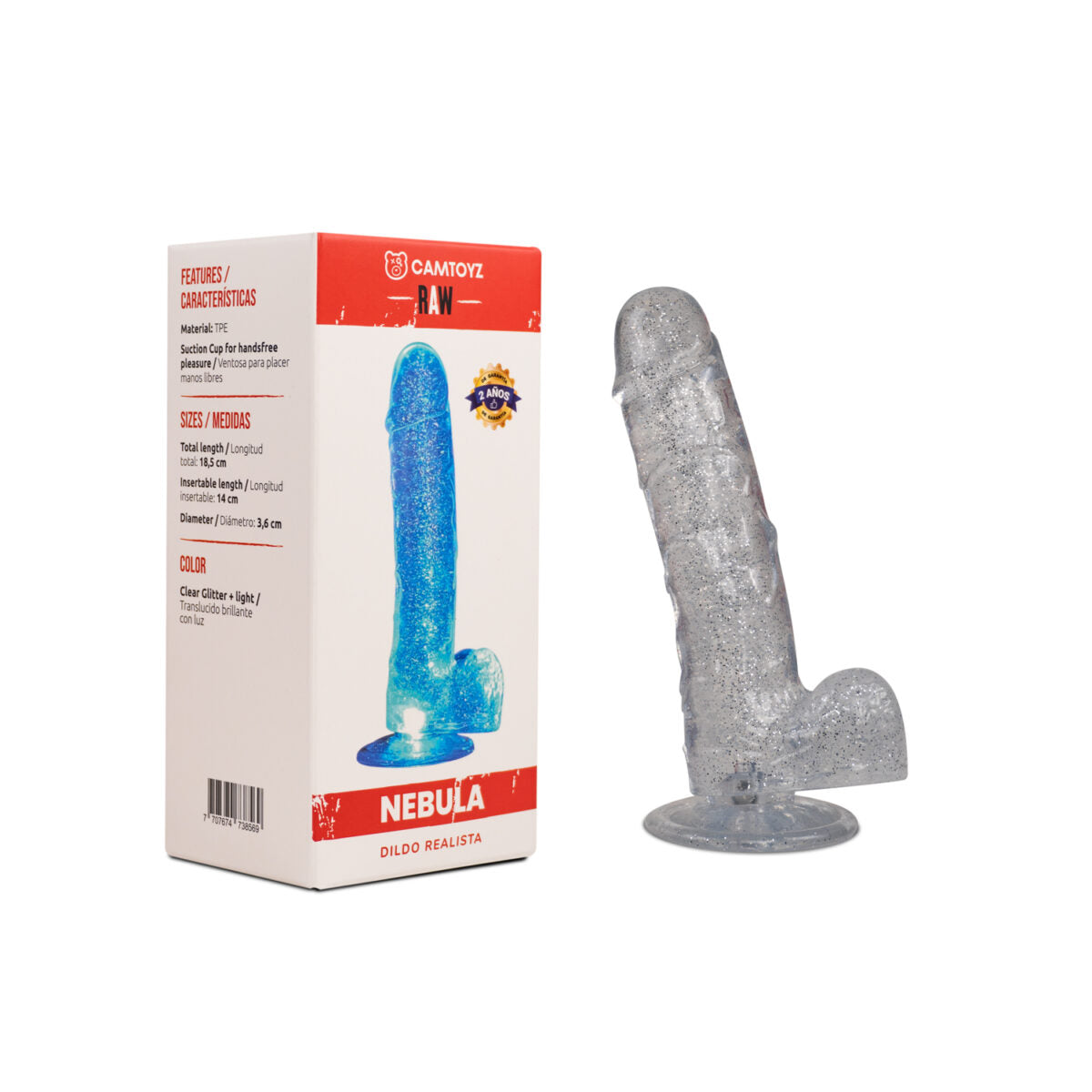 DILDO REALISTA NEBULA TRANSPARENTE 20 CM