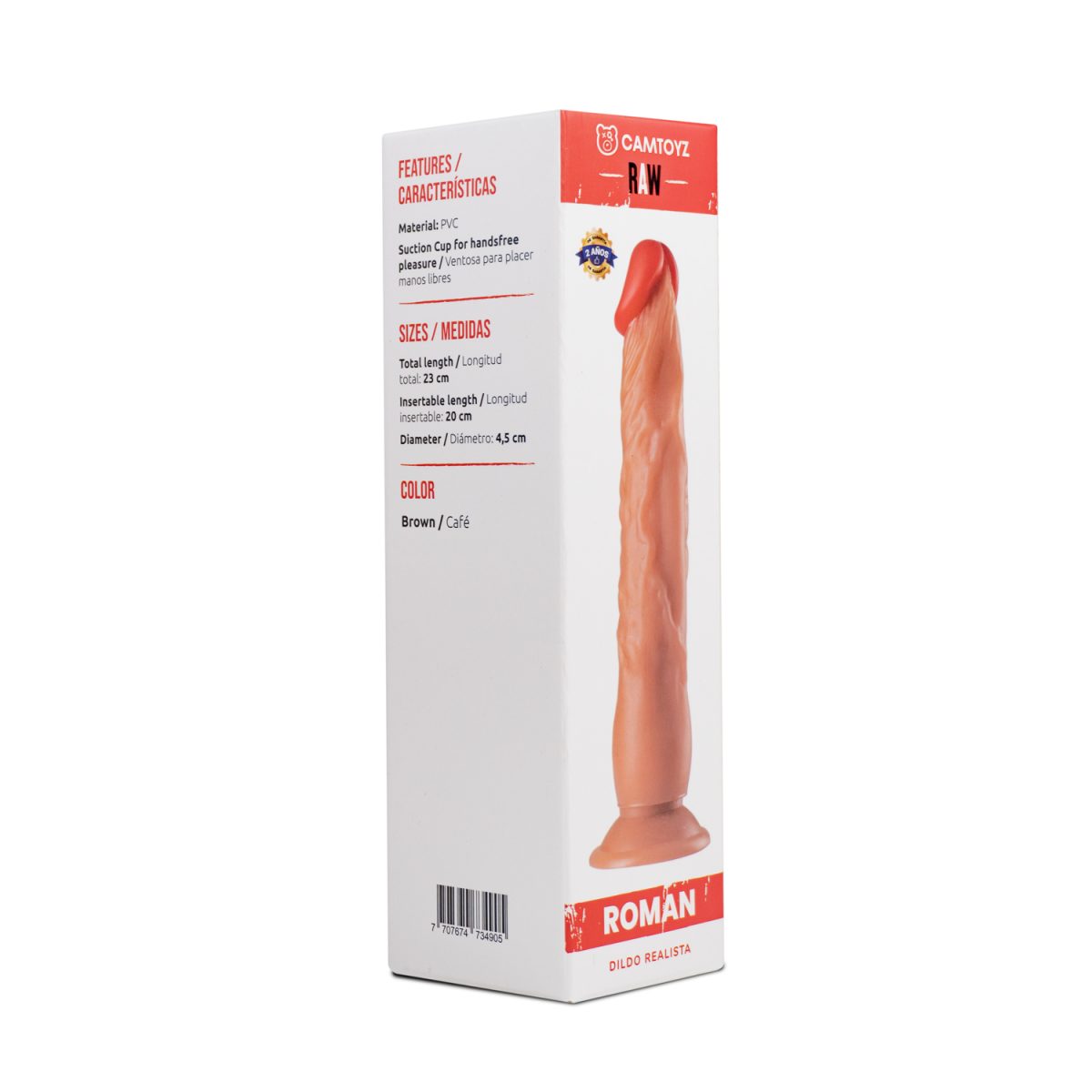 RAW DILDO REALISTA ROMAN 23 CM