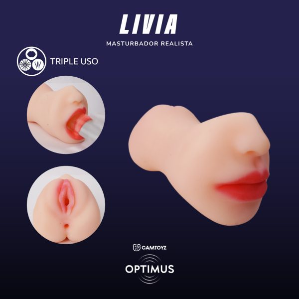 MASTURBADOR TRIPLE USO REALISTA LIVIA OPTIMUS