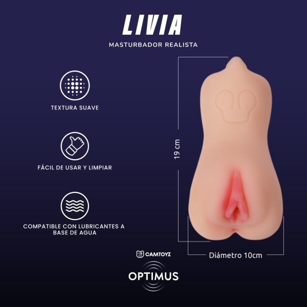MASTURBADOR TRIPLE USO REALISTA LIVIA OPTIMUS