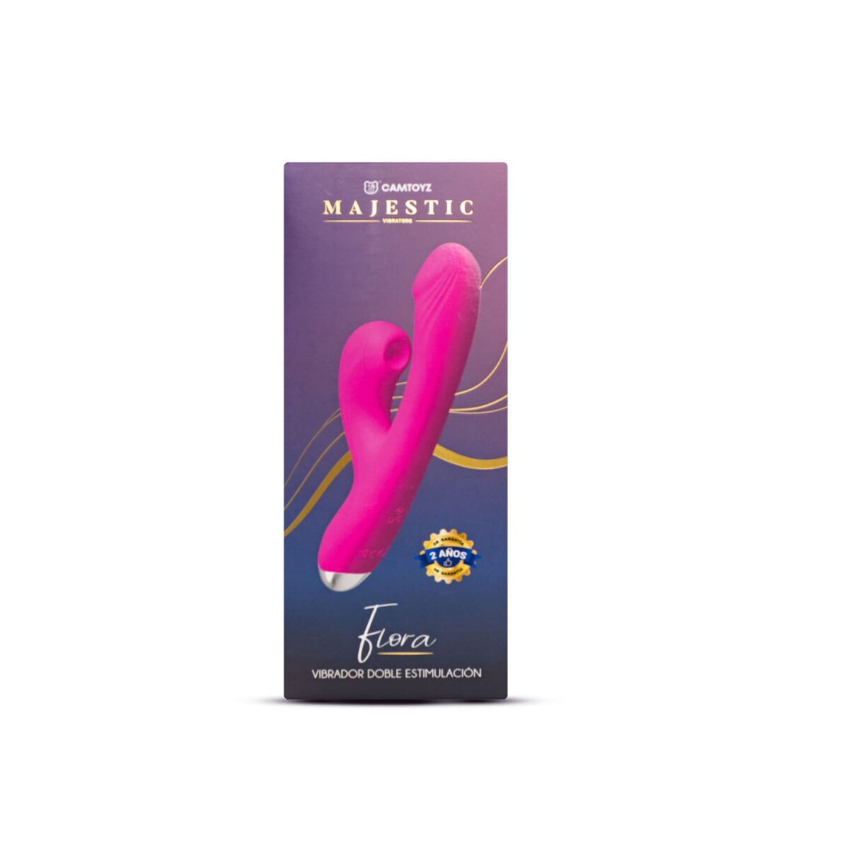 VIBRADOR MAJESTIC FLORA DOBLE ESTIMULACIÓN