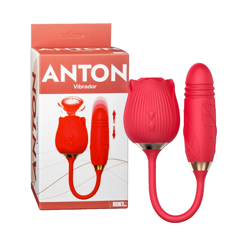 VIBRADOR ROSA DOBLE ESTIMULACION ANTON