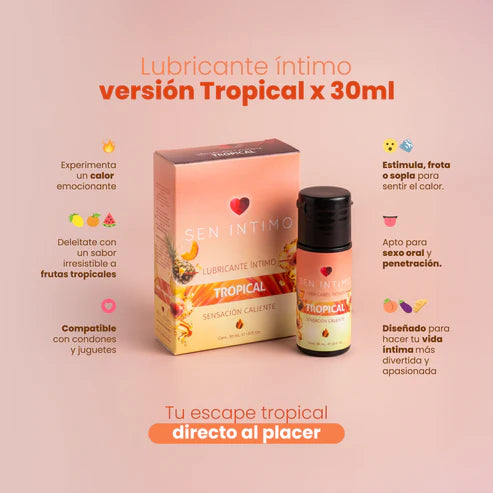 LUBRICANTE SEN INTIMO CALIENTE TROPICAL 30ML