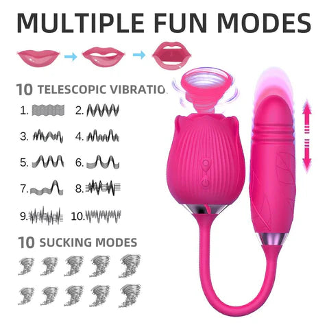 VIBRADOR ROSA DOBLE ESTIMULACION ANTON