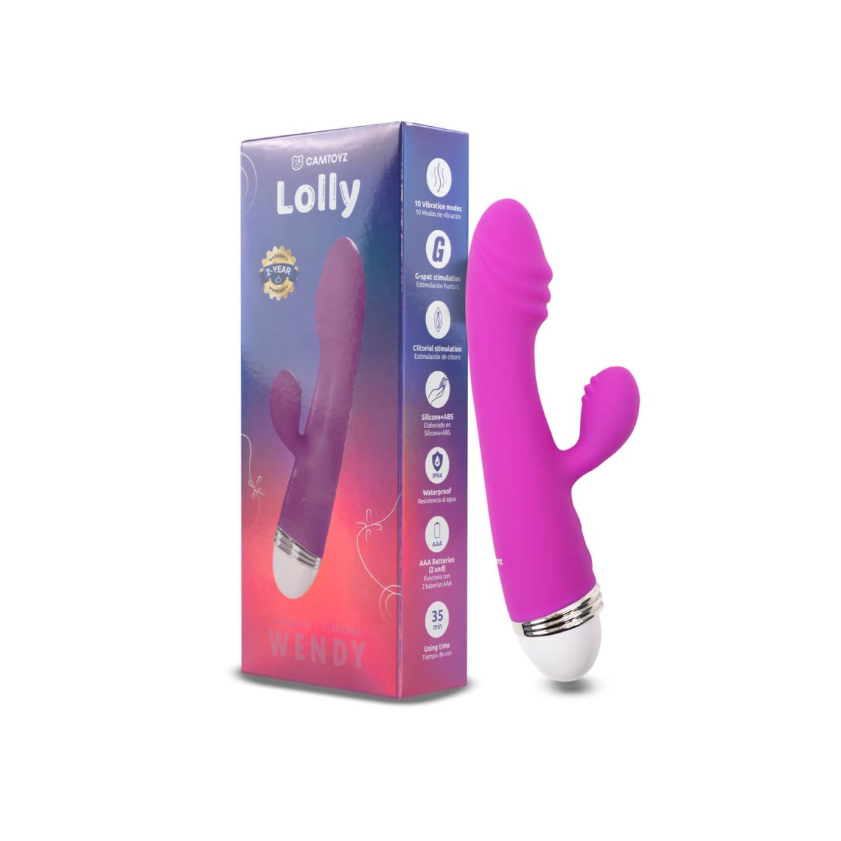 VIBRADOR DOBLE ESTIMULACION WENDY