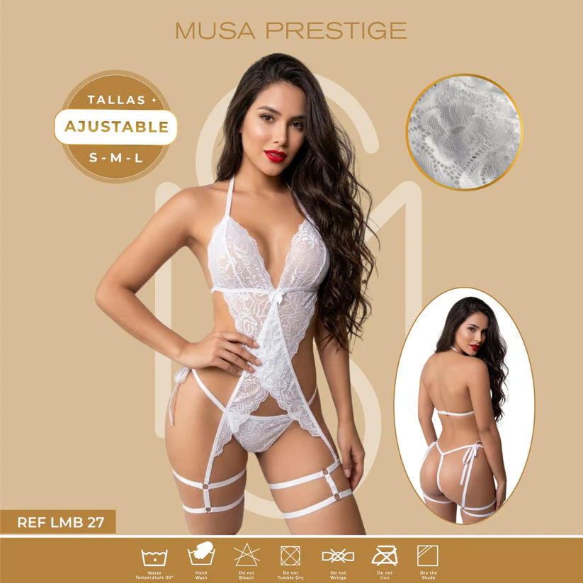 CONJUNTO LENCERIA BLANCO MUSA PRESTIGE