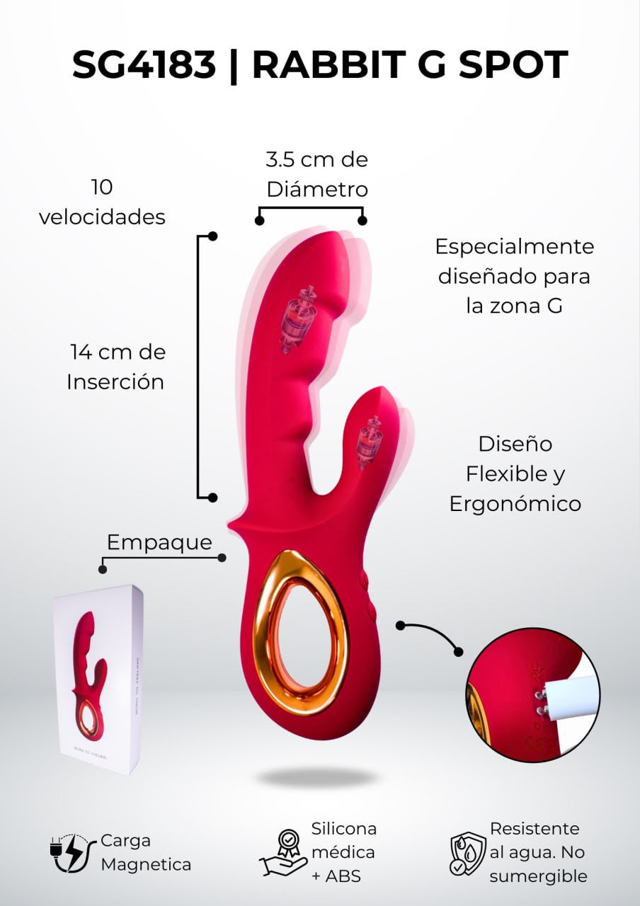 VIBRADOR DOBLE ESTIMULACION RABBIT G SPOT