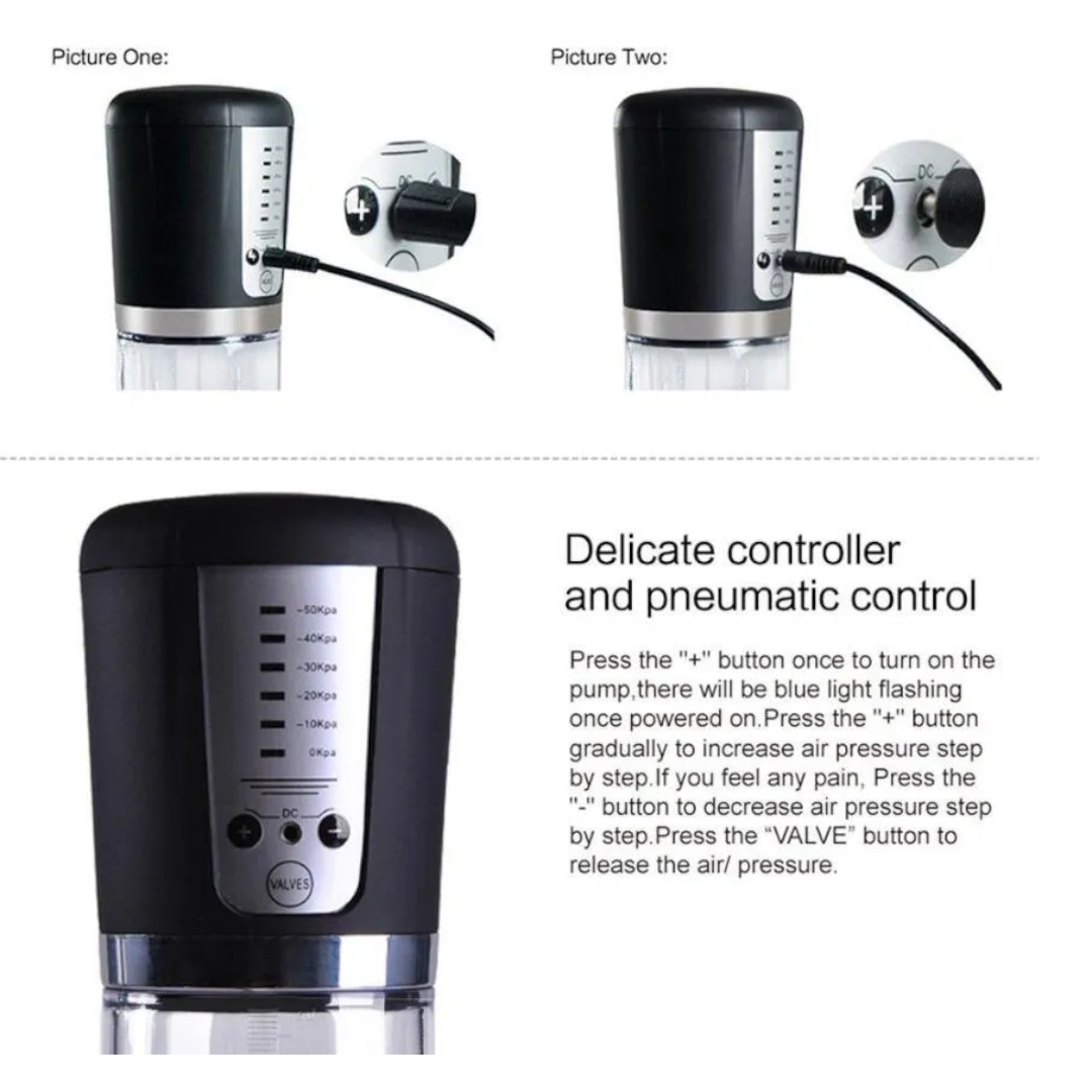 BOMBA DE VACIO PENIS PUMP MEN RECARGABLE