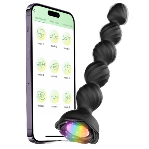 BOLAS ANALES VIBRADORAS CON LUCES Y APP